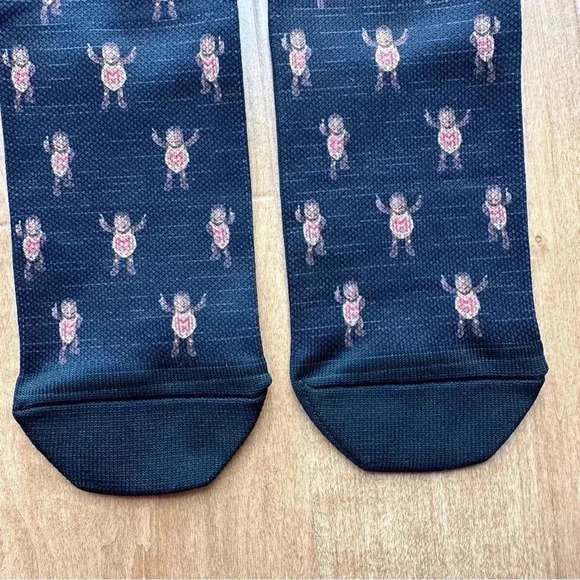 UMD Alumni Association Testudo Print Black and Red Tube Socks, One Size - Picture 6 of 9